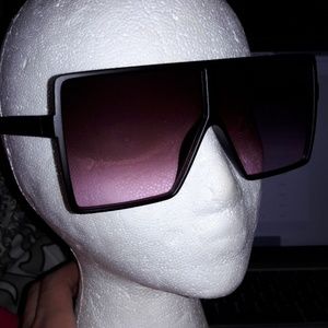 black frame purple lens